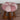 Pink & Cream Suede Stool With Polished Stand - JAIPURIA EMPORIUM