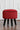 Premium Red Suede Ottoman With Black Polish Leg - JAIPURIA EMPORIUM