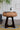 Santa Fe Suede Stool With Polished Legs - JAIPURIA EMPORIUM