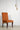 Orange Dining Chair With Back Design & Polished Leg - JAIPURIA EMPORIUM