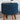 Blue Buckely Fabric Ottoman With Wooden Legs - JAIPURIA EMPORIUM