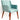 Aqua Blue Arm Chair With Wallnut Polished Leg - JAIPURIA EMPORIUM