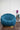 Aqua Blue Football Rounding Bean Bag With Gold Stand - JAIPURIA EMPORIUM