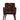 Black Flower Upholstery Arm Chair With Polished Leg - JAIPURIA EMPORIUM