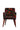 Black Flower Upholstery Arm Chair With Polished Leg - JAIPURIA EMPORIUM