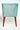 Aqua Blue Arm Chair With Wallnut Polished Leg - JAIPURIA EMPORIUM