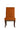 Orange Dining Chair With Back Design & Polished Leg - JAIPURIA EMPORIUM