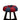 Double Colour Flower Design Stool With Polished Stand - JAIPURIA EMPORIUM