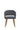 Gray Suede Arm Chair With Back Design & Gold Legs - JAIPURIA EMPORIUM