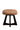 Santa Fe Suede Stool With Polished Legs - JAIPURIA EMPORIUM