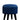 Blue Suede Seating Stool With Black Polished Leg - JAIPURIA EMPORIUM