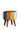 Mixed-Color Suede Stool With Wooden Legs - JAIPURIA EMPORIUM