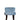 Aqua Blue Kid's Seating Chair With Polished Legs - JAIPURIA EMPORIUM