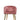 Old Rose Suede Arm Chair With Golden Legs - JAIPURIA EMPORIUM