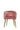 Old Rose Suede Arm Chair With Golden Legs - JAIPURIA EMPORIUM