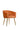 Copper Suede Arm Chair With Golden Legs - JAIPURIA EMPORIUM