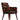 Black Flower Upholstery Arm Chair With Polished Leg - JAIPURIA EMPORIUM