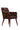 Black Flower Upholstery Arm Chair With Polished Leg - JAIPURIA EMPORIUM