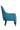 Aqua Blue Relaxing Chair With Classic Design & Polished Leg - JAIPURIA EMPORIUM