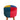 Mixed-Color Ottoman With Wooden Leg - JAIPURIA EMPORIUM