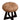 Santa Fe Suede Stool With Polished Legs - JAIPURIA EMPORIUM