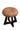 Santa Fe Suede Stool With Polished Legs - JAIPURIA EMPORIUM