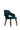 Ming Suede Flexible Chair With Polished Leg & Gold Cap - JAIPURIA EMPORIUM