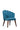 Auqa Blue Flower Chair With Polished Leg - JAIPURIA EMPORIUM