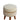 Ash Linen Seating Stool With Gold Ring & Wooden Leg - JAIPURIA EMPORIUM