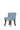 Aqua Blue Kid's Seating Chair With Polished Legs - JAIPURIA EMPORIUM