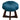 Cello Suede Flower Stool With Polished Stand - JAIPURIA EMPORIUM