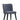 Slate Grey Flexible Chair With Parallel Design & Black Polished Leg - JAIPURIA EMPORIUM