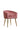 Old Rose Suede Arm Chair With Golden Legs - JAIPURIA EMPORIUM