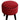 Premium Red Suede Ottoman With Black Polish Leg - JAIPURIA EMPORIUM