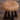 Santa Fe Suede Stool With Polished Legs - JAIPURIA EMPORIUM