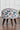 Cream Leaf Print Fabric Stool With Polished Leg - JAIPURIA EMPORIUM