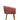 Old Rose Suede Arm Chair With Golden Legs - JAIPURIA EMPORIUM