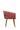 Old Rose Suede Arm Chair With Golden Legs - JAIPURIA EMPORIUM