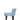 Aqua Blue Kid's Seating Chair With Polished Legs - JAIPURIA EMPORIUM