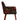 Black Flower Upholstery Arm Chair With Polished Leg - JAIPURIA EMPORIUM