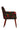 Black Flower Upholstery Arm Chair With Polished Leg - JAIPURIA EMPORIUM