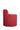 Red Suede Flexible Ottoman With Back Parallel Design - JAIPURIA EMPORIUM