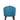 Auqa Blue Flower Chair With Polished Leg - JAIPURIA EMPORIUM