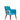 Aqua Blue Arm Chair With 3D Back Print & Polished Leg - JAIPURIA EMPORIUM