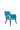 Aqua Blue Arm Chair With 3D Back Print & Polished Leg - JAIPURIA EMPORIUM