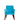 Aqua Blue Arm Chair With 3D Back Print & Polished Leg - JAIPURIA EMPORIUM