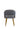 Gray Suede Arm Chair With Back Design & Gold Legs - JAIPURIA EMPORIUM