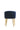 Navy Blue Suede Arm Chair With Golden Legs - JAIPURIA EMPORIUM