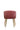 Old Rose Suede Arm Chair With Golden Legs - JAIPURIA EMPORIUM