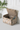 Beige Abstract Storage Pouffe – Multi-Functional Seating with Magazine Pocket
